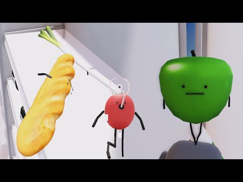 Hide and seek & Juice Party with French Bread, Apple, Cherry Tomato  in Secret Staycation [Roblox]