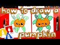 Drawing a Cute Kawaii Pumpkin