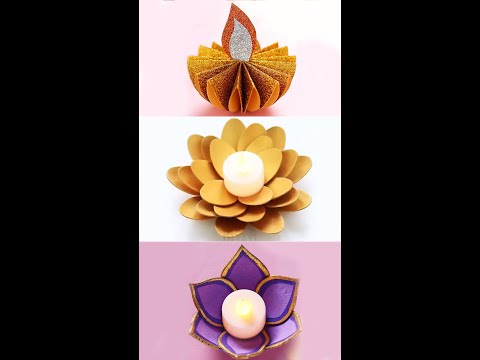 Light up your Diwali with these 3 easy DIY diya designs! 🪔✨#diwalicrafts  #diydiya  #festivedecor