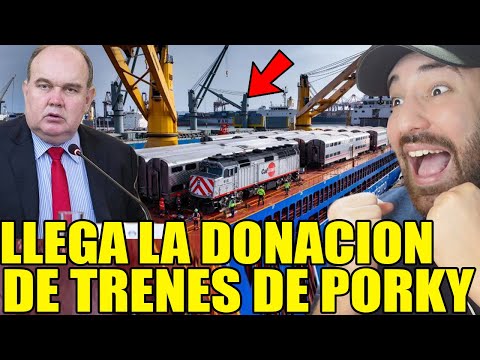 LOS TRENES de PORKY ( Rafael Lopez Aliga) LLEGAN al PERÚ!! Donación de EEUU!!