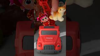 Fireman Jill to the RESCUE! 👨‍🚒 Little Angel Playtime Toy Play #shorts #toys