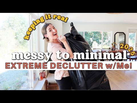🎉NEW! EXTREME DECLUTTER W/ME! Messy To Minimal Mom Home organization + motivation