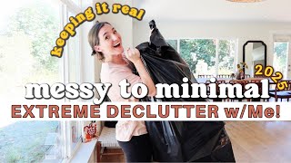 🎉NEW! EXTREME DECLUTTER W/ME! Messy To Minimal Mom Home organization + motivation