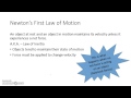 Newton's Laws of Motion Concepts