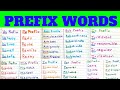 Understanding Word Prefixes