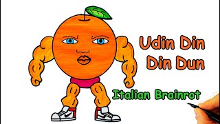Udin Din Din Dun Çizimi - How To Draw Udin Din Din Dun | Italian Brainrot Animal | Drawing Tutorial