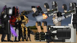 SKIBIDI TOILET BOSS vs UPGRADE TITAN TV MAN, DRILLMAN,  CLOCKMAN, CAMERAMAN, SPEAKERMAN