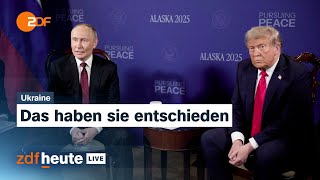 Pressekonferenz von Trump und Putin nach dem Gespräch in Alaska | ZDFheute live