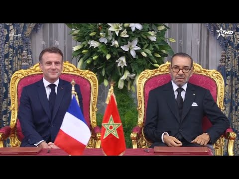 التوقيع على 22 إتفاقية بين المغرب وفرنسا بحضور الملك محمد السادس نصره الله و الرئيس الفرنسي ماكرون