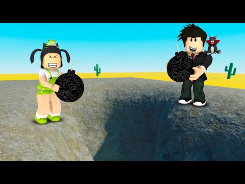 CAVAR UM BURACO ATÉ O OUTRO LADO | Roblox - Dig to Ohio