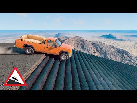 Beamng Drive - Cars vs Stairs #2