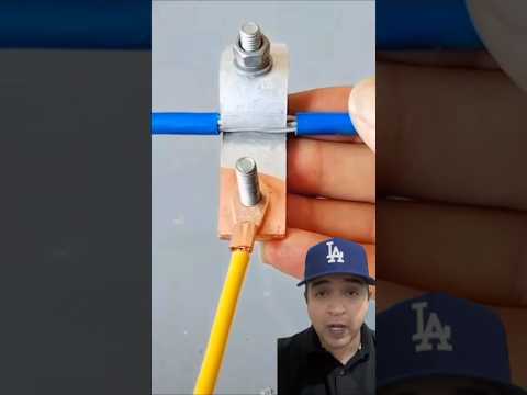 Conector eléctrico para derivar cable de aluminio a cable cobre #electricidad #electricista #cable