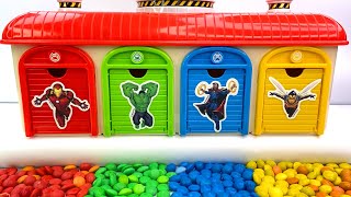 Satisfying Video | How I Made All M&M's Candy 6 Color Mixing in 4 Color Magic Garage ASMR Sound