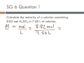 Understanding Molarity Concepts