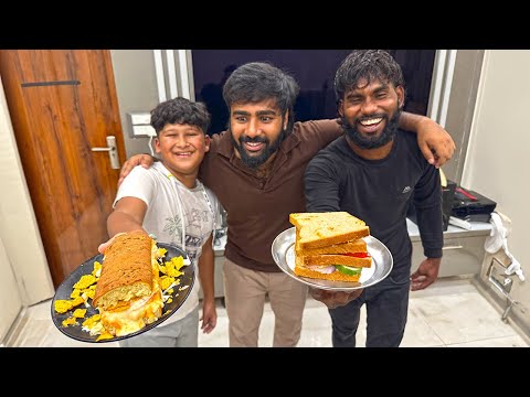 sandwich challenge ajay vs chinu 😂