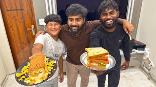 sandwich challenge ajay vs chinu 😂