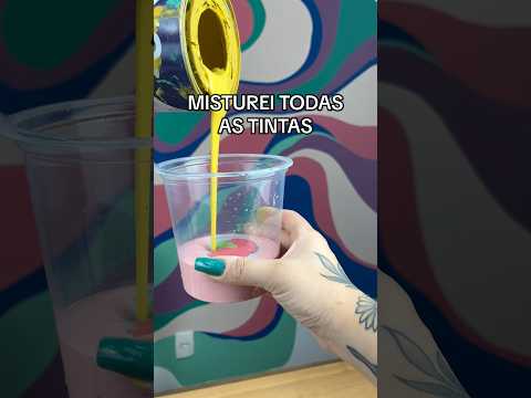 Misturei todas as tintas qual será o resultado ? #shorts #diy #pintura