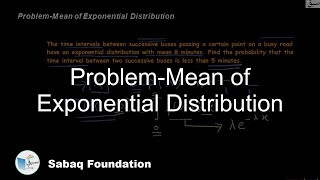 Problem-Mean of Exponential Distribution