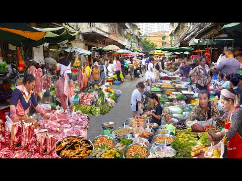 Cambodia Food Tour In The Morning & Night - Grilled Meat, Pickles, & More