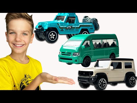 Mark unwraps toy cars from TOP brands