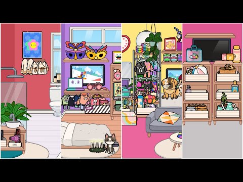 AESTHETIC FREE RAINBOW HOME DESIGN IDEA IN TOCA BOCA 🌸🤩 free to copy