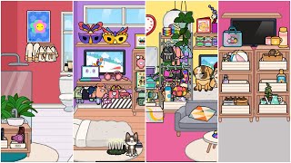AESTHETIC FREE RAINBOW HOME DESIGN IDEA IN TOCA BOCA 🌸🤩 free to copy