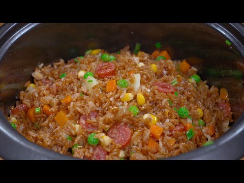 最近這個懶人燜飯火了，自從學會這個做法，我家再也不吃饅頭了，三五天一袋大米，太香了#like #cooking #delicious #recipe