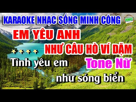 Karaoke Nhạc Sống Tone Nữ Dễ Hát | Chọn Lọc Nhạc Trữ Tình BOLERO – EM YÊU ANH NHƯ CÂU HÒ VÍ DẶM