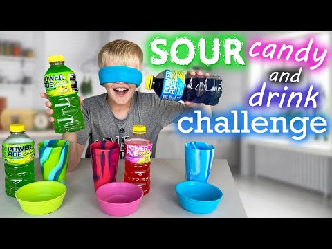 SOUR Candy & Drink Challenge *blindfolded*