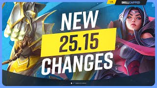 ALL NEW CHANGES for PATCH 25.15! - League of Legends