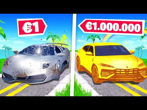 Lamborghini à 1€ vs Lamborghini à 1.000.000€ sur FORTNITE