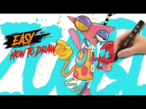 How to draw zooble the amazing digital circus easy