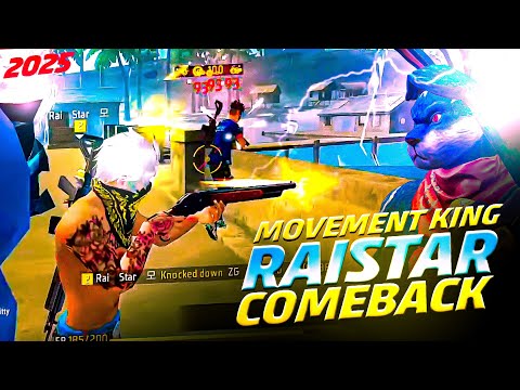 COMEBACK ? RAISTAR 2025🤯 GOD LEVEL MOVEMENT😱 WOODPEACKER KING - Garena Free Fire @RaiStar #raistar