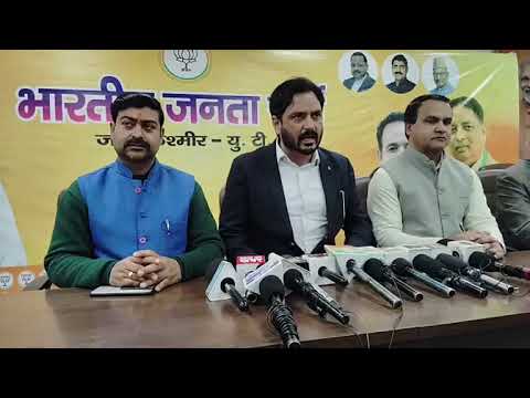 Thakur Abhijeet Jasrotia , spokespersonBJP Jammu & Kashmir addressing a Press Conference