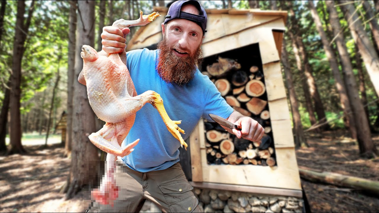 Rooster Caught BAREHANDED, Cleaned in SECONDS, Smoked for Hours! Homestead Survival