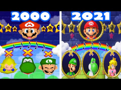 Mario Party Superstars vs Mario Party 64 - Lucky Day of Mario vs Peach vs Yoshi vs Luigi