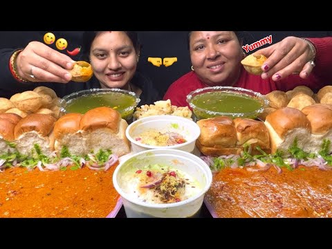 Eating😋Paw Bhaji, Aloo Tikki, Golgapaa Challenge ISaas vs BahuI Street Food ChallengeI Foodie Gd