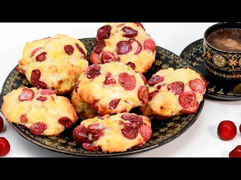 Leckere KIRSCHBALLEN vom Blech – Kirschkuchen to go! 🍒