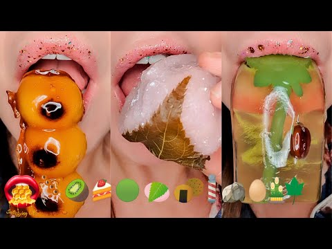 ASMR Satisfying Eating Emoji Food Challenge Compilation Mukbang 먹방