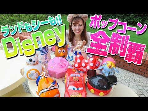【日本初?】ディズニーランドとシーのポップコーン全種類買ってみた