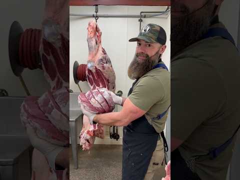 Beef knuckle (Round/Sirloin Tip) ๐ช๐ฅฉ #shorts #fyp #viral #trending #butcher #beardedbutcher