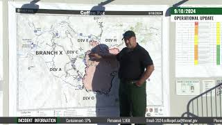 Coffee Pot Fire Operational Update 9/10/2024