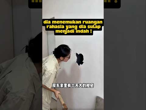 dia menemukan ruangan rahasia dan dia sulap menjadi indah🤩⁉️