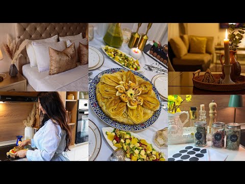 أجواء دافئة بالمنزل⚘️ عشاء عائلي 🫶تنظيم الوقت والمهام ✨️تحفيز .تجربتي مع موقع Special dinner 💫Temu