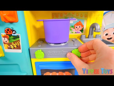 Cooking with a Toy Kitchen | Pretend Play
