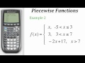 Graphing Piecewise Functions with a TI Calculator