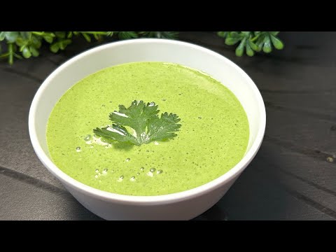 सिर्फ़ 1 मिनट में बनायें हरी धनिया की चटपटी चटनी Green Chutney for Paneer Tikka / Tandoori Chicken