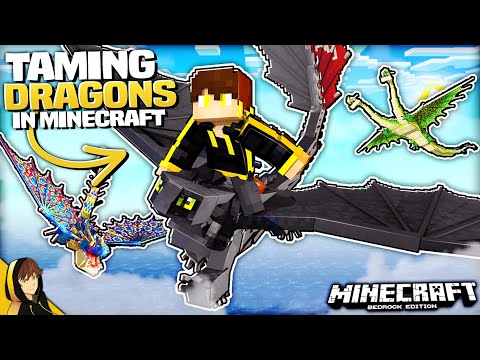 Taming DRAGONS in Minecraft Just became REAL… (HTTYD Addon)