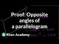 Understanding Opposite Angles in Parallelograms