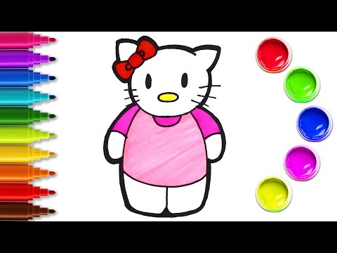 How to Draw Hello Kitty 😻 | Cute Drawings Fun Learning Video | Chiki Art | Nursery Rhyme Street